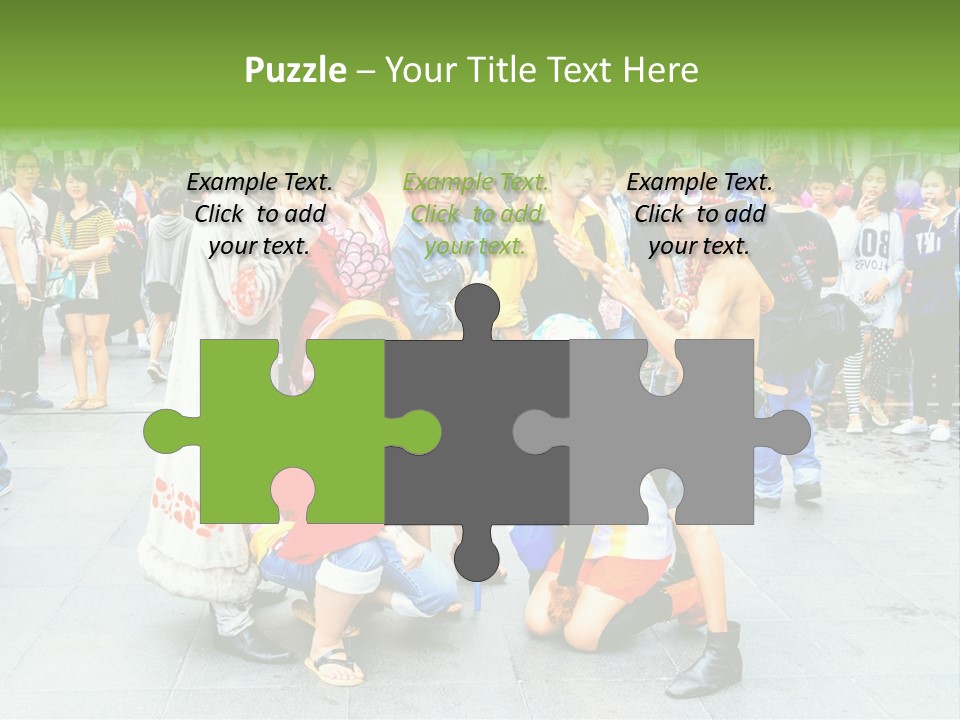 A Group Of People Are Posing For A Picture PowerPoint Template