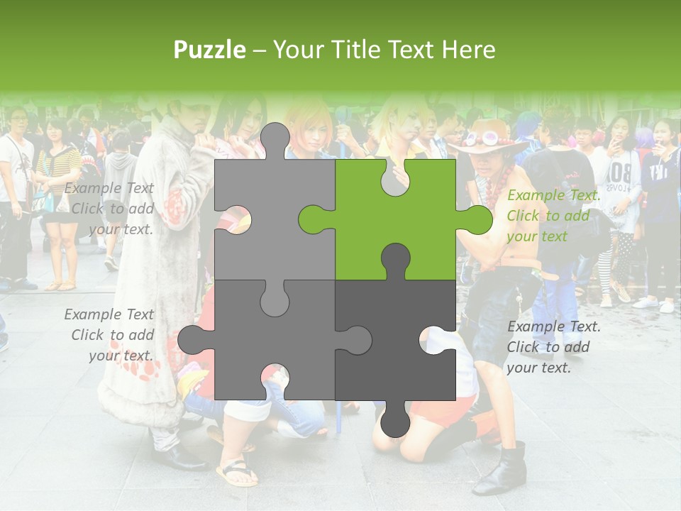 A Group Of People Are Posing For A Picture PowerPoint Template