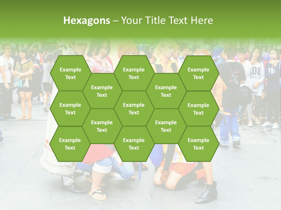 A Group Of People Are Posing For A Picture PowerPoint Template