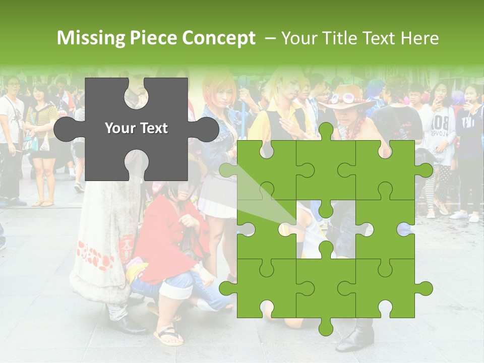 A Group Of People Are Posing For A Picture PowerPoint Template