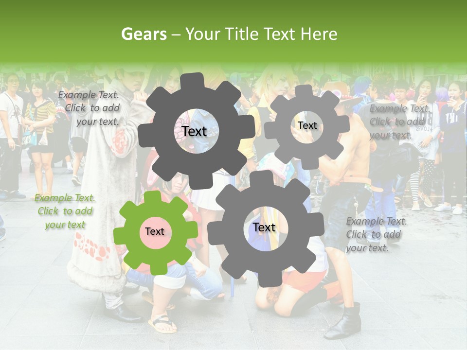 A Group Of People Are Posing For A Picture PowerPoint Template