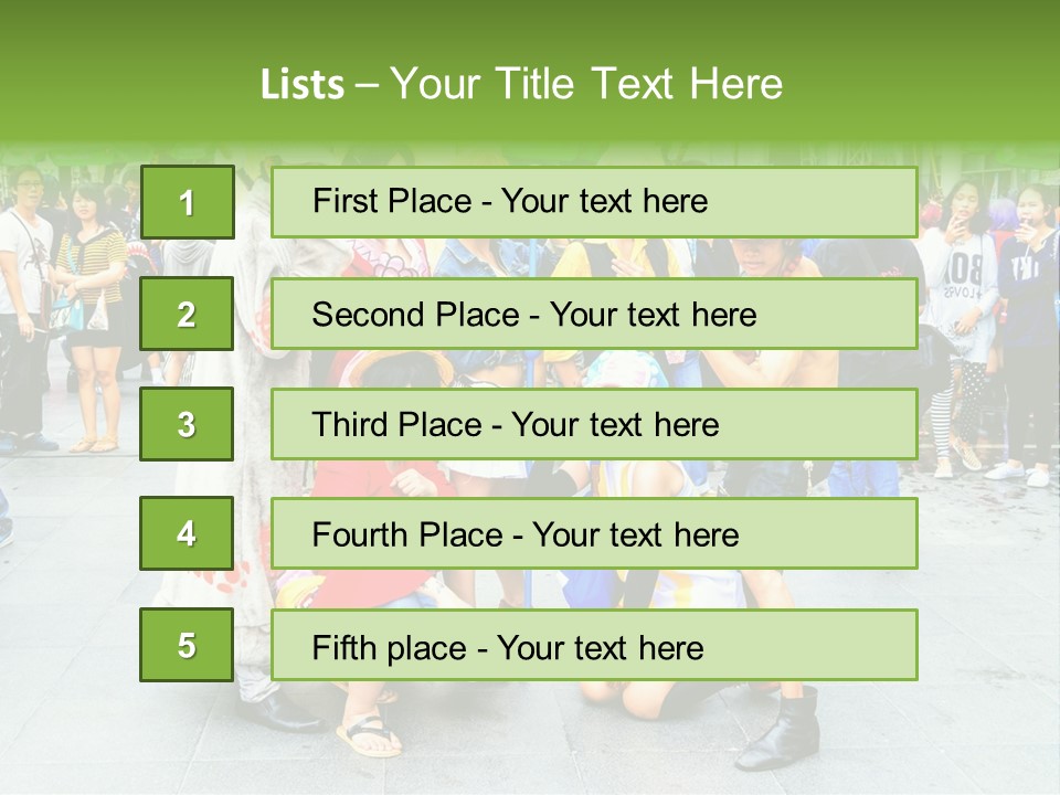A Group Of People Are Posing For A Picture PowerPoint Template
