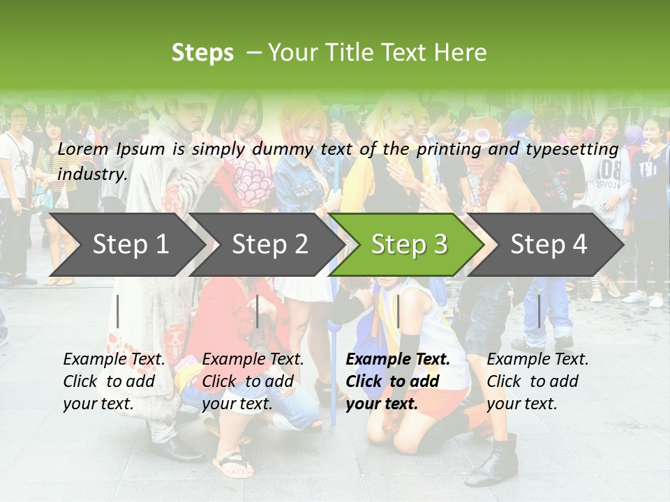 A Group Of People Are Posing For A Picture PowerPoint Template