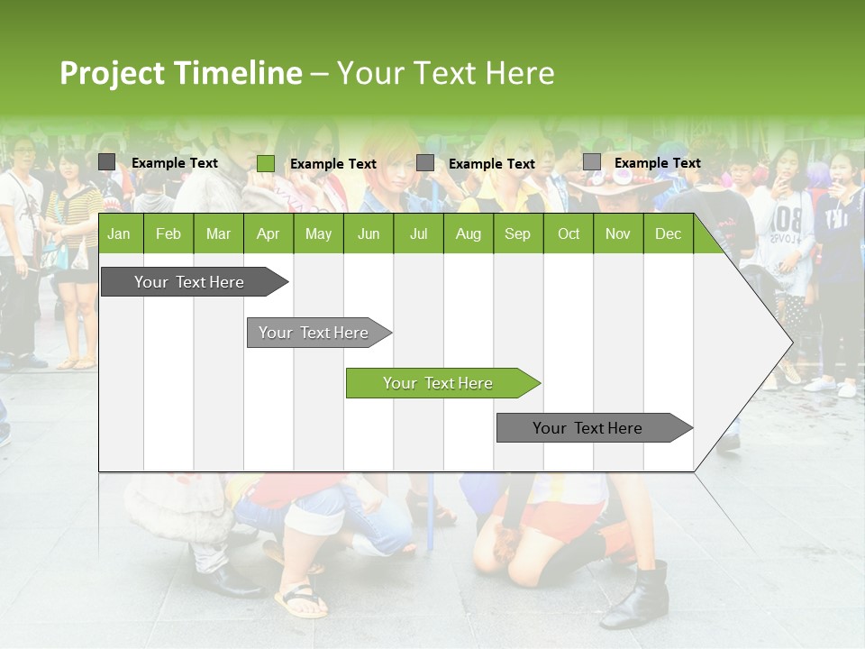A Group Of People Are Posing For A Picture PowerPoint Template