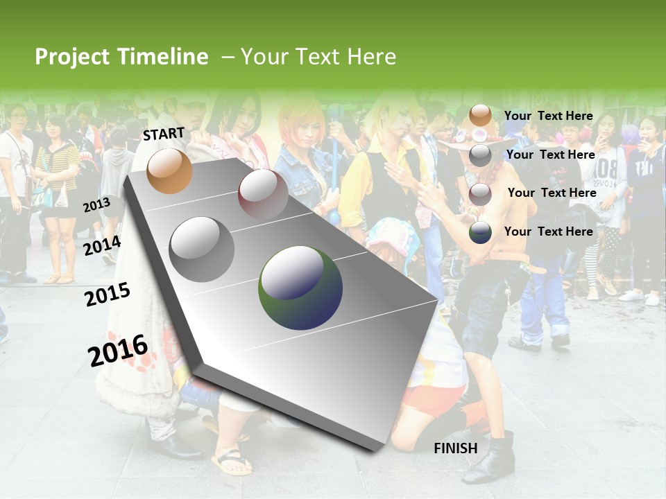 A Group Of People Are Posing For A Picture PowerPoint Template