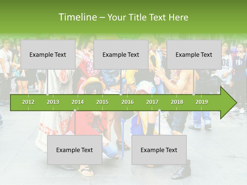 A Group Of People Are Posing For A Picture PowerPoint Template