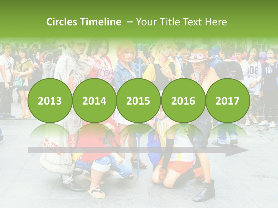 A Group Of People Are Posing For A Picture PowerPoint Template