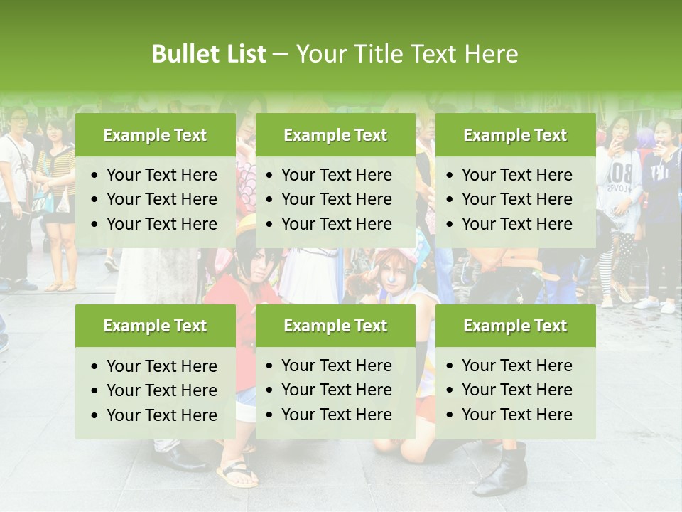 A Group Of People Are Posing For A Picture PowerPoint Template