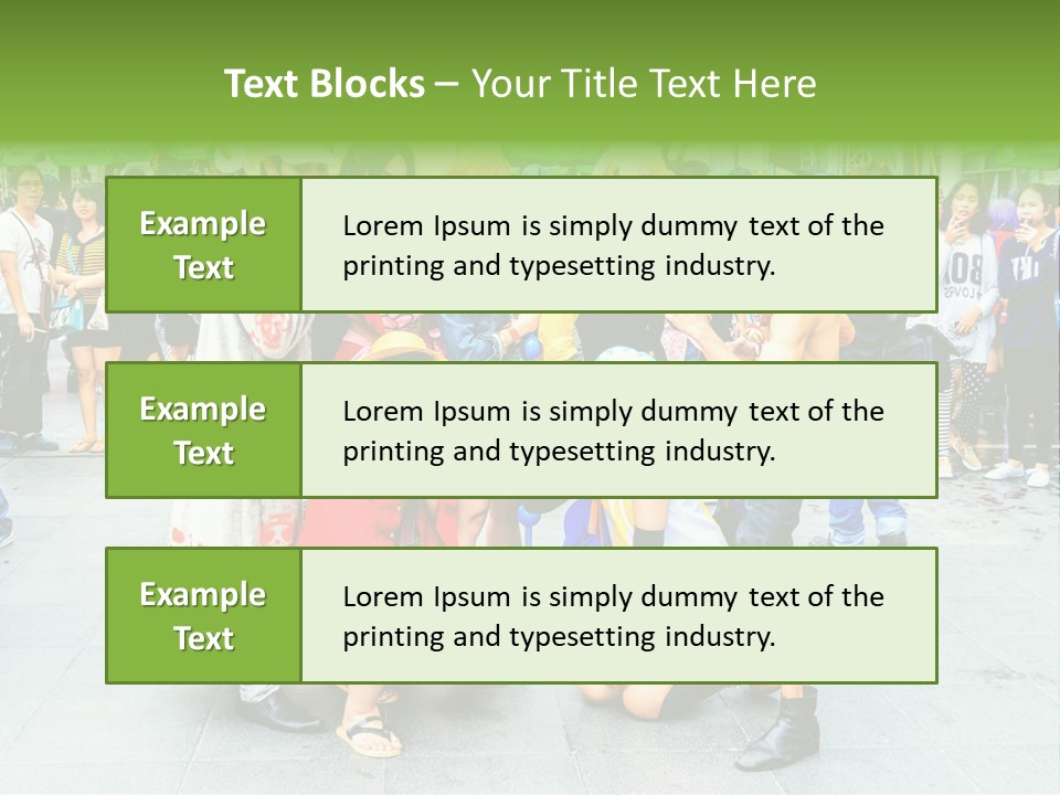 A Group Of People Are Posing For A Picture PowerPoint Template