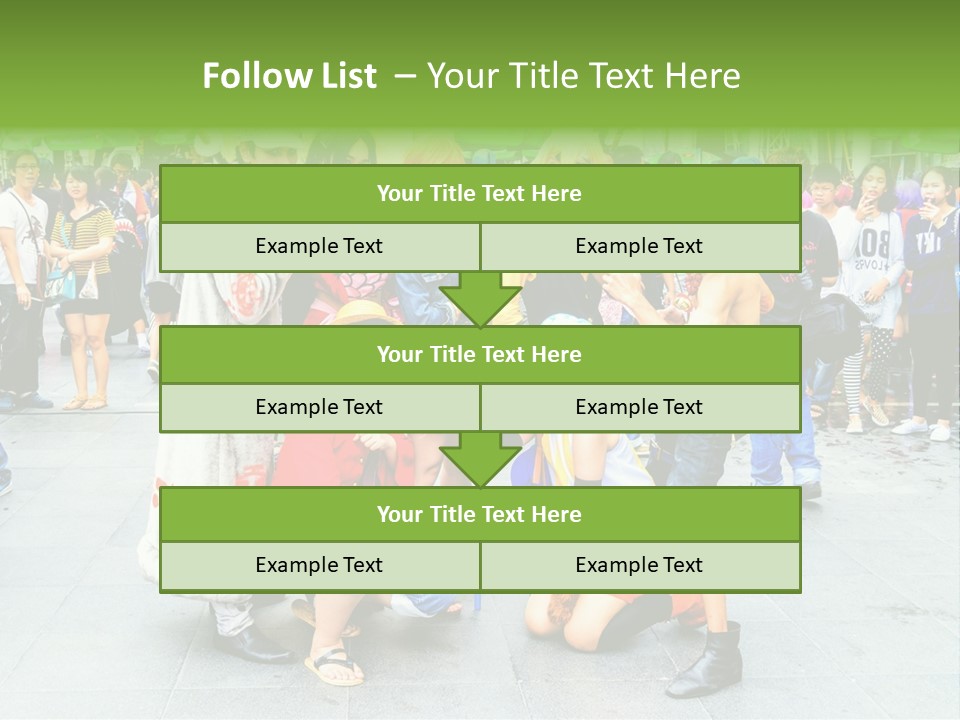 A Group Of People Are Posing For A Picture PowerPoint Template