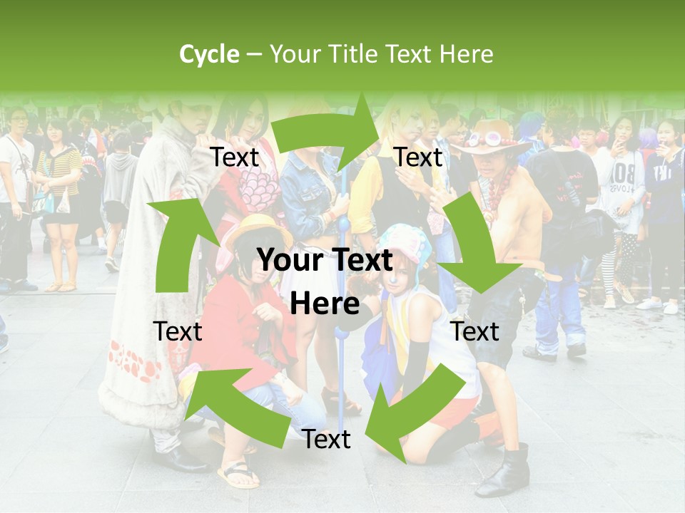 A Group Of People Are Posing For A Picture PowerPoint Template