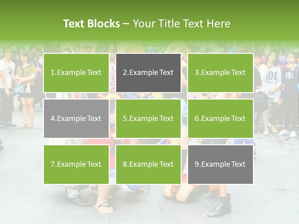 A Group Of People Are Posing For A Picture PowerPoint Template