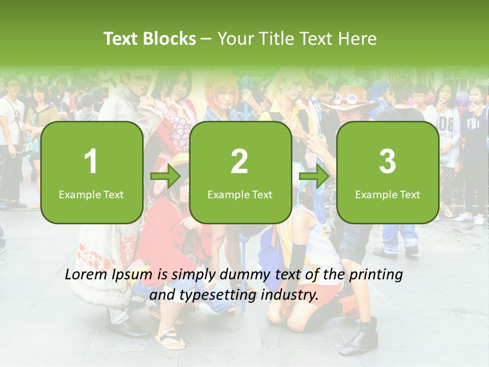 A Group Of People Are Posing For A Picture PowerPoint Template