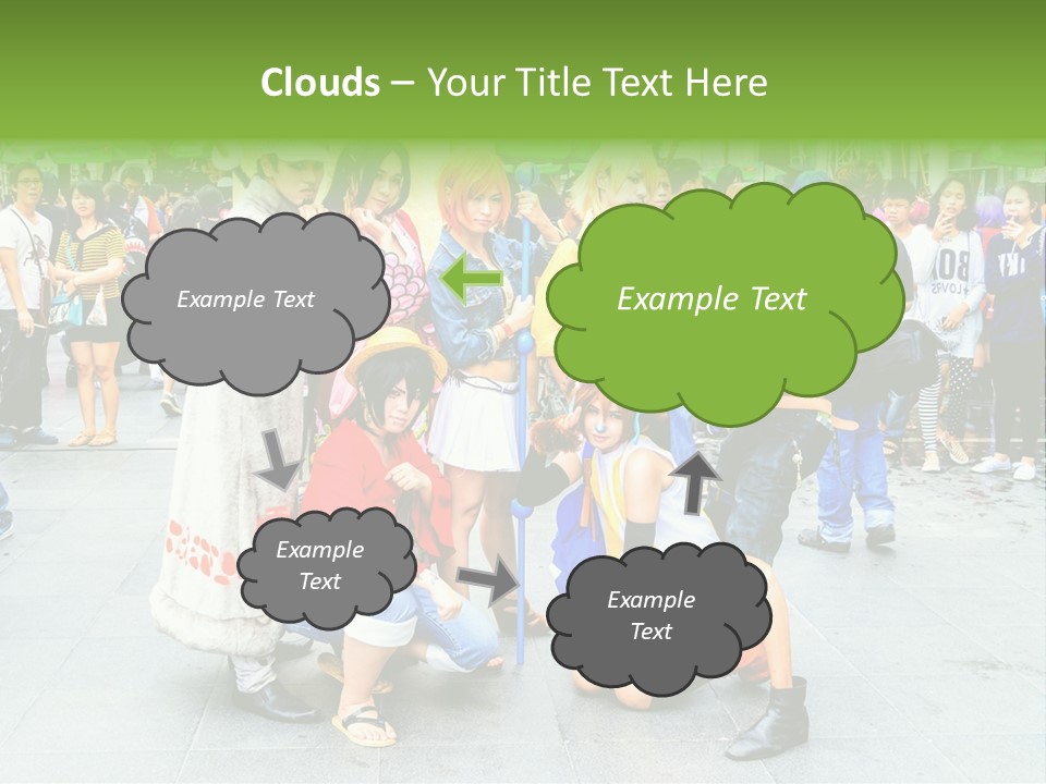 A Group Of People Are Posing For A Picture PowerPoint Template