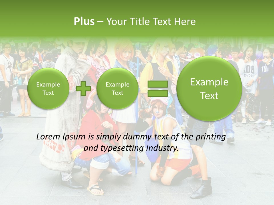 A Group Of People Are Posing For A Picture PowerPoint Template