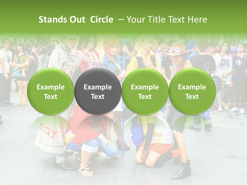 A Group Of People Are Posing For A Picture PowerPoint Template