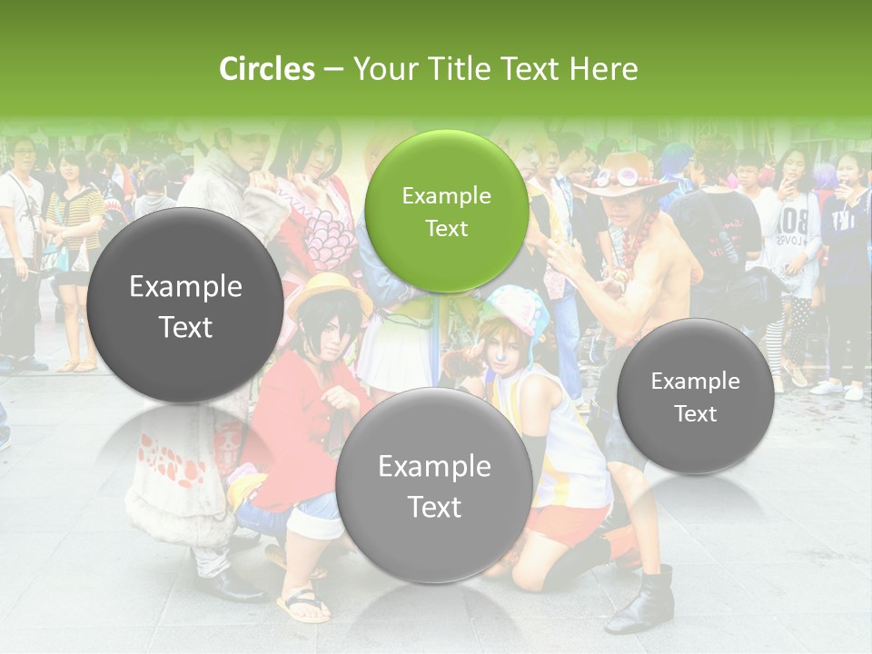 A Group Of People Are Posing For A Picture PowerPoint Template