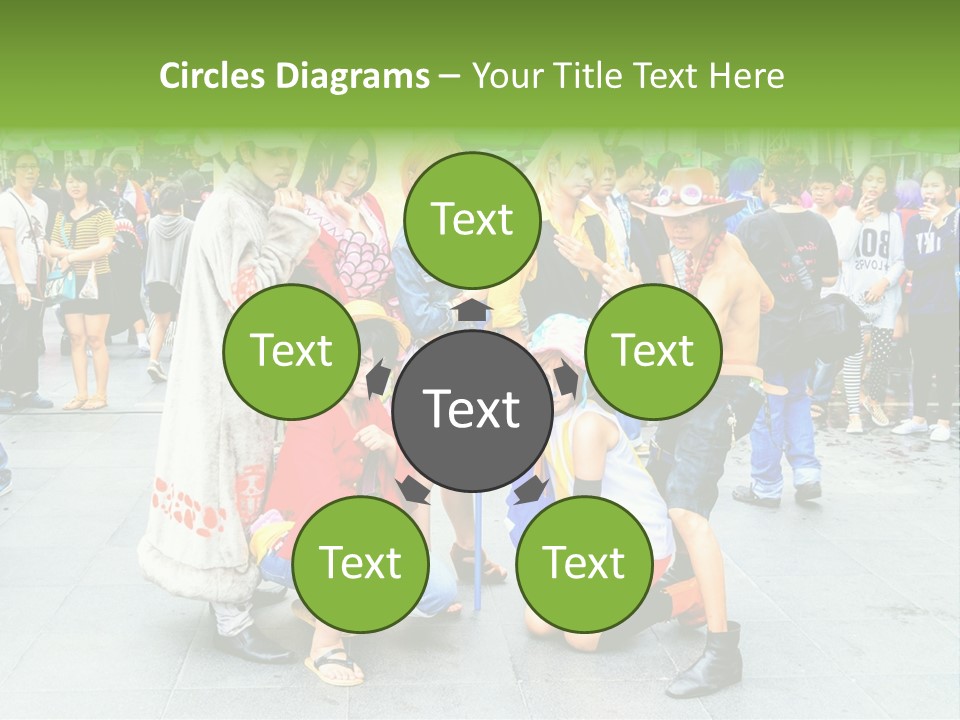 A Group Of People Are Posing For A Picture PowerPoint Template