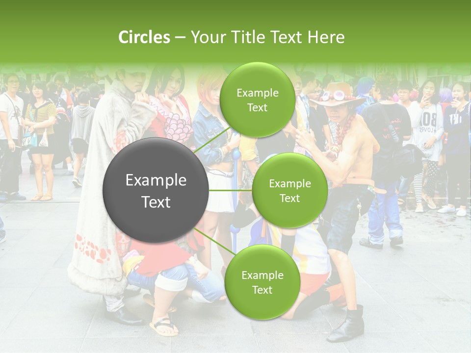 A Group Of People Are Posing For A Picture PowerPoint Template