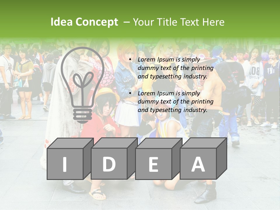 A Group Of People Are Posing For A Picture PowerPoint Template