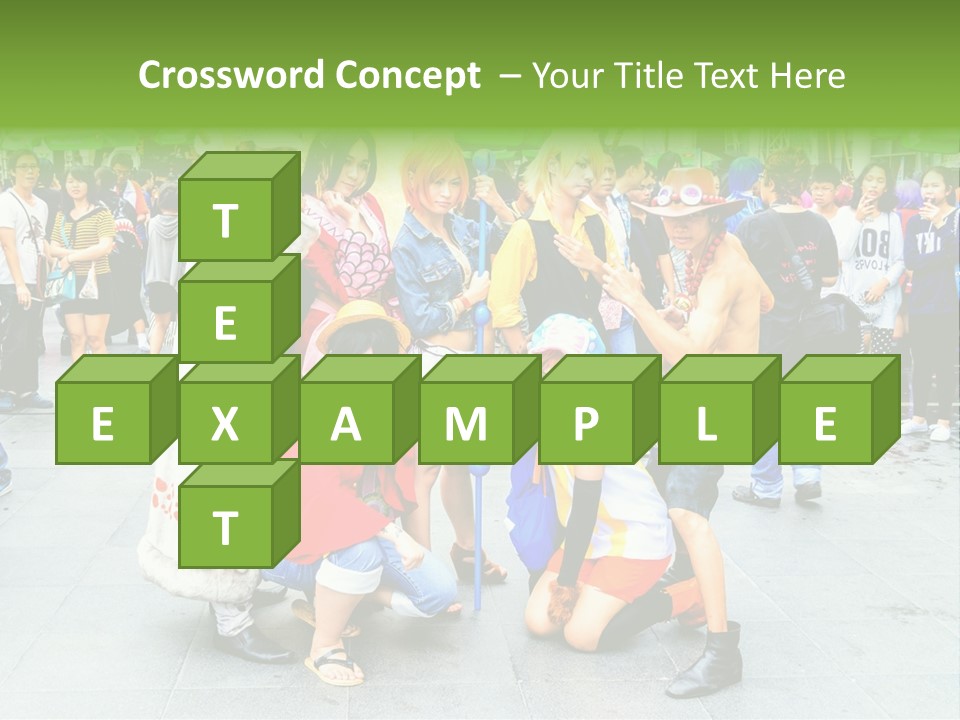 A Group Of People Are Posing For A Picture PowerPoint Template