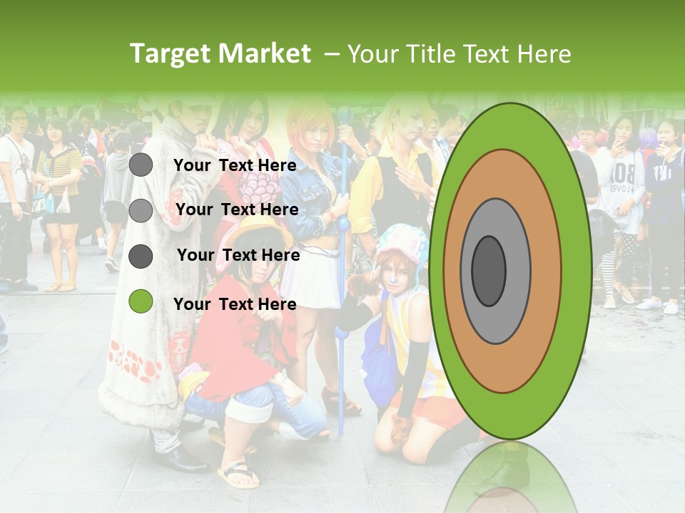 A Group Of People Are Posing For A Picture PowerPoint Template