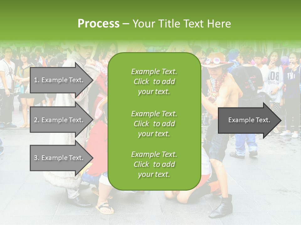 A Group Of People Are Posing For A Picture PowerPoint Template