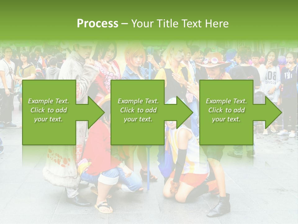 A Group Of People Are Posing For A Picture PowerPoint Template