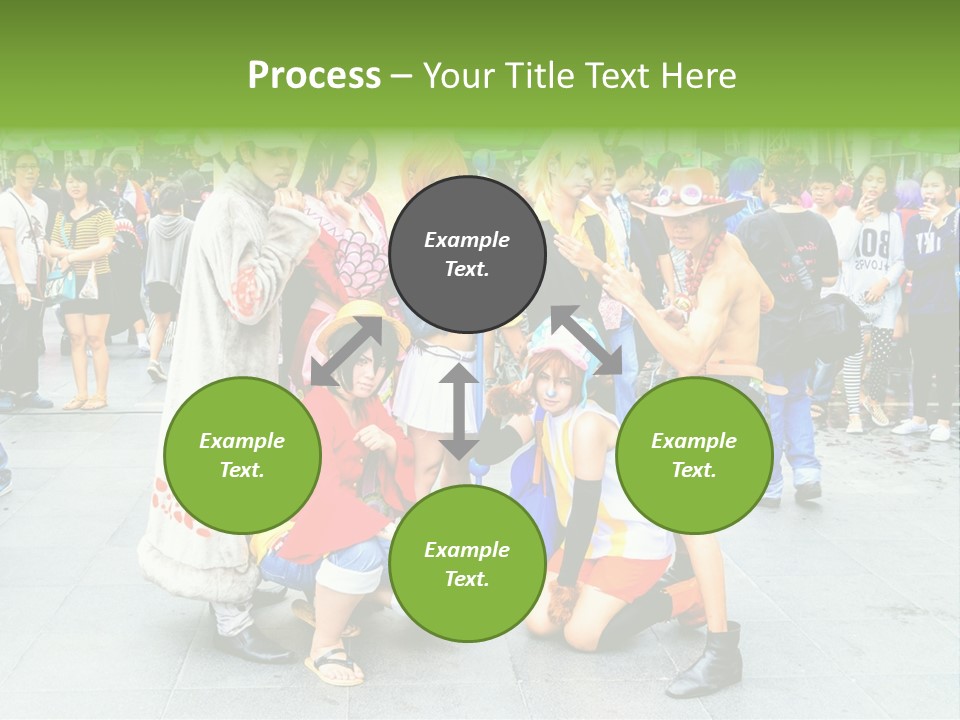 A Group Of People Are Posing For A Picture PowerPoint Template