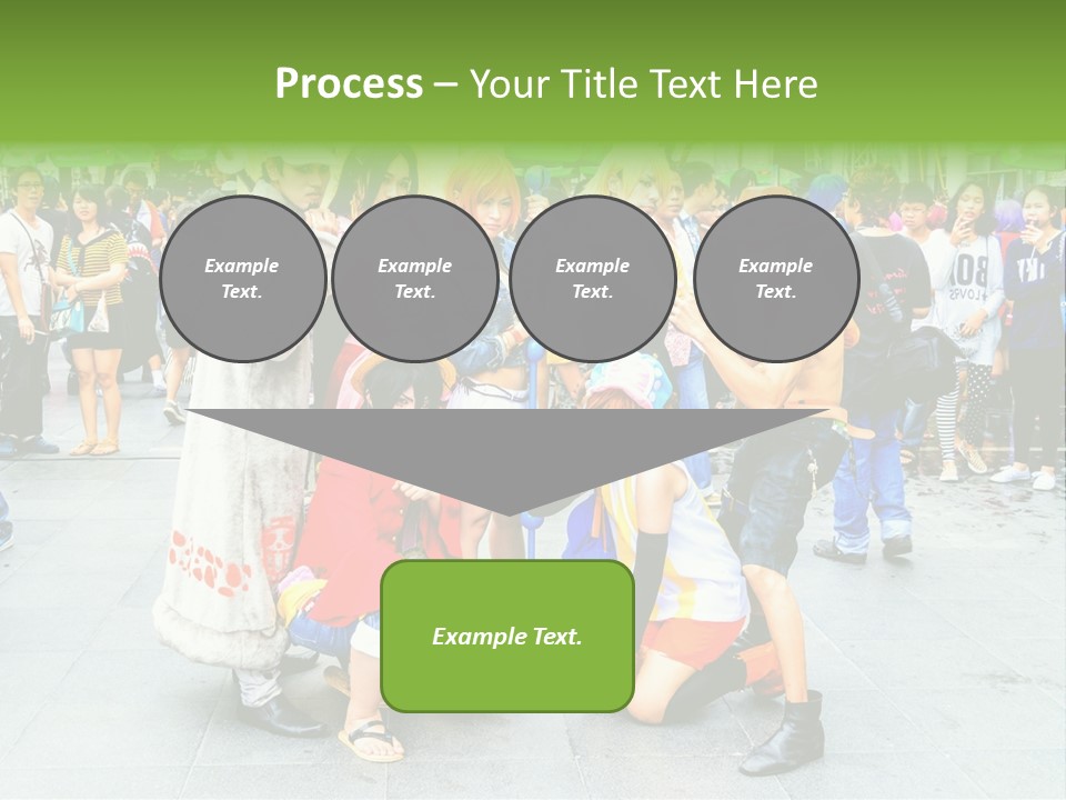 A Group Of People Are Posing For A Picture PowerPoint Template