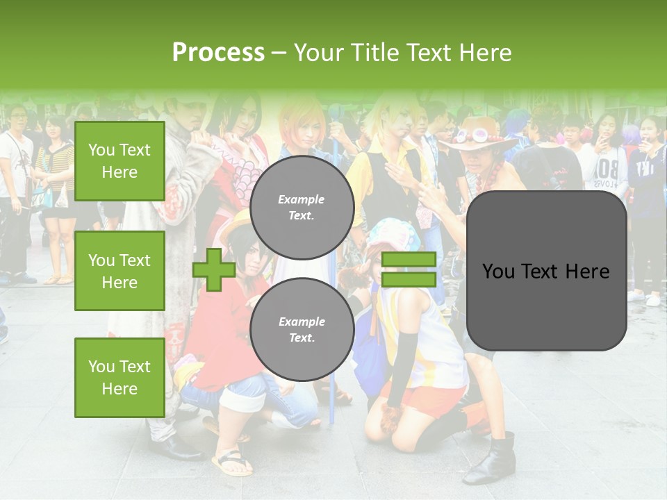 A Group Of People Are Posing For A Picture PowerPoint Template