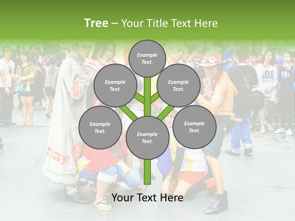 A Group Of People Are Posing For A Picture PowerPoint Template