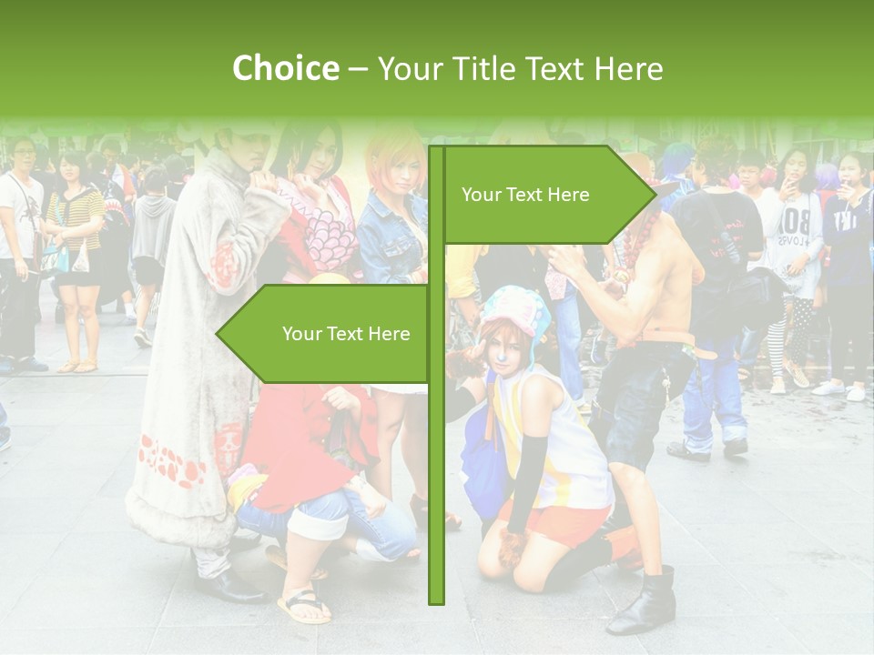 A Group Of People Are Posing For A Picture PowerPoint Template