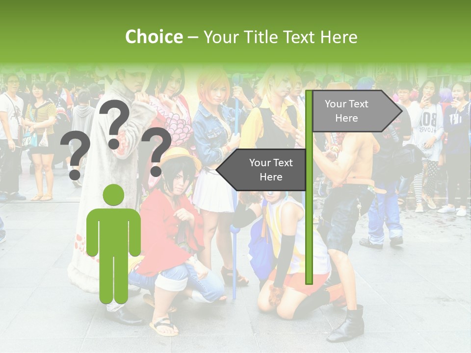 A Group Of People Are Posing For A Picture PowerPoint Template