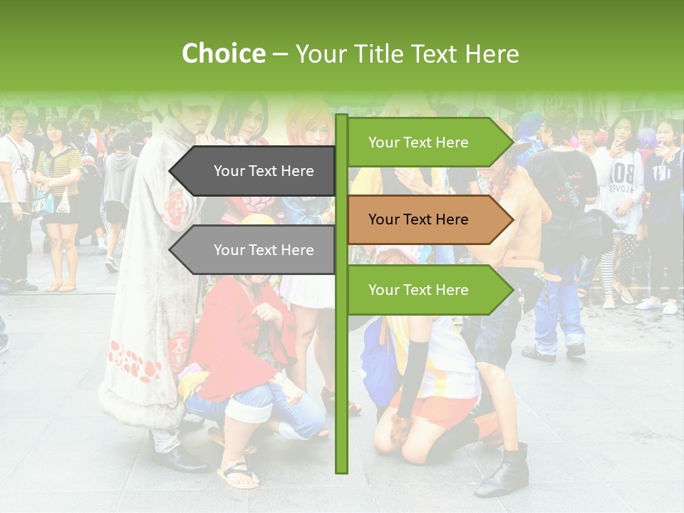 A Group Of People Are Posing For A Picture PowerPoint Template