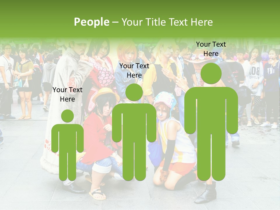 A Group Of People Are Posing For A Picture PowerPoint Template