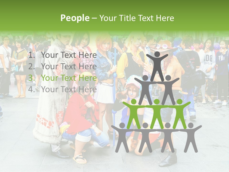 A Group Of People Are Posing For A Picture PowerPoint Template