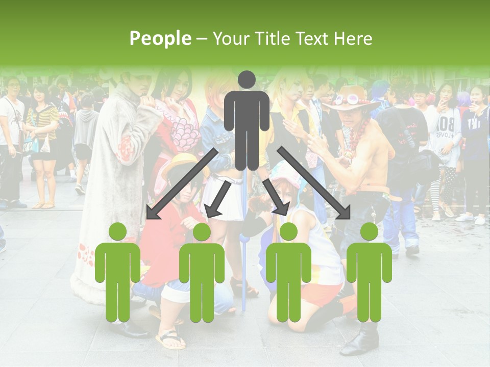 A Group Of People Are Posing For A Picture PowerPoint Template