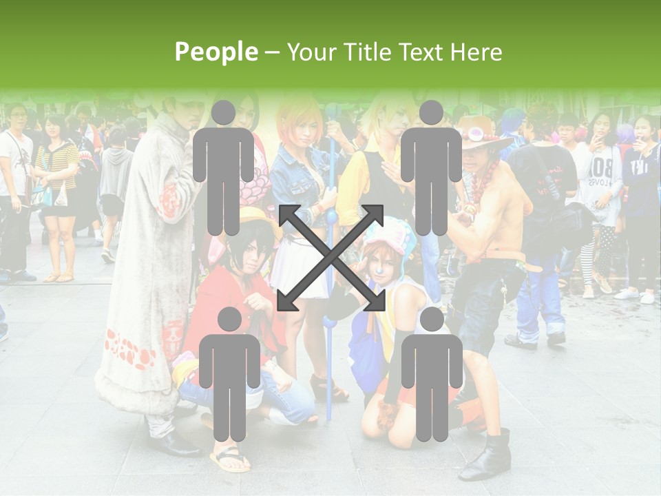 A Group Of People Are Posing For A Picture PowerPoint Template
