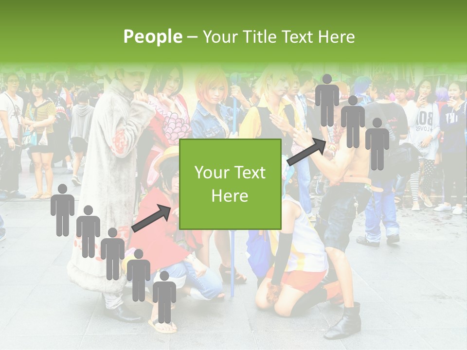 A Group Of People Are Posing For A Picture PowerPoint Template