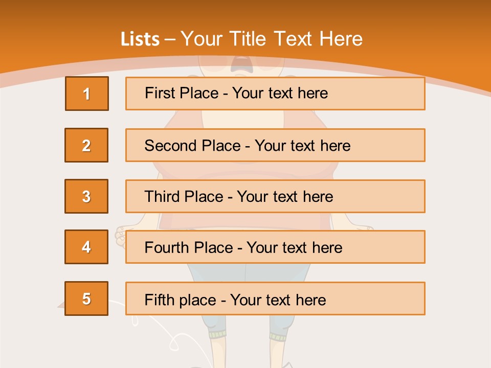 Obesity Cartoon Diet PowerPoint Template