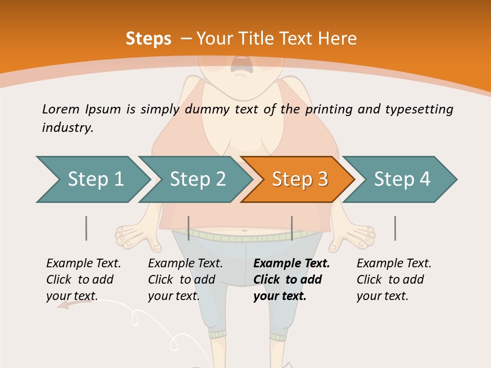 Obesity Cartoon Diet PowerPoint Template