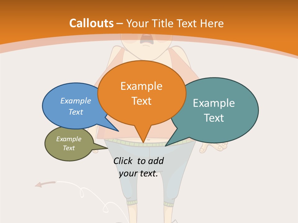 Obesity Cartoon Diet PowerPoint Template
