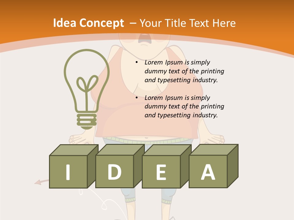 Obesity Cartoon Diet PowerPoint Template