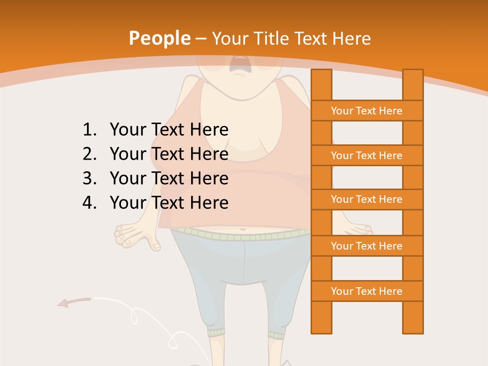 Obesity Cartoon Diet PowerPoint Template