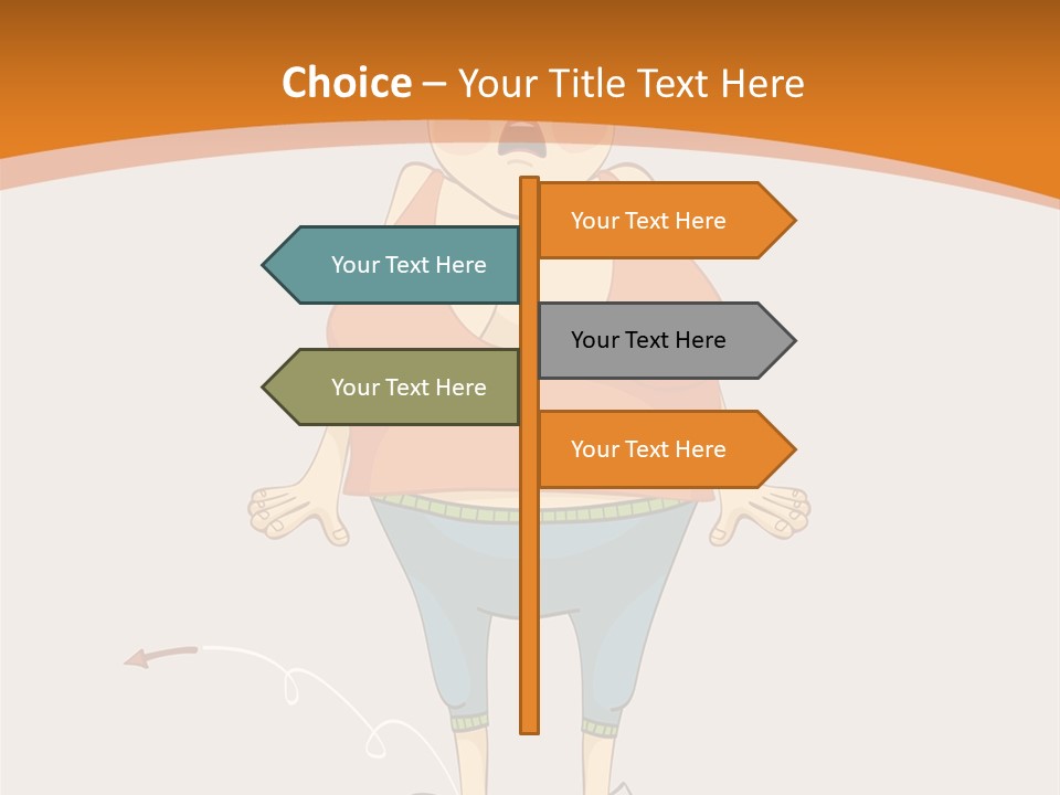 Obesity Cartoon Diet PowerPoint Template