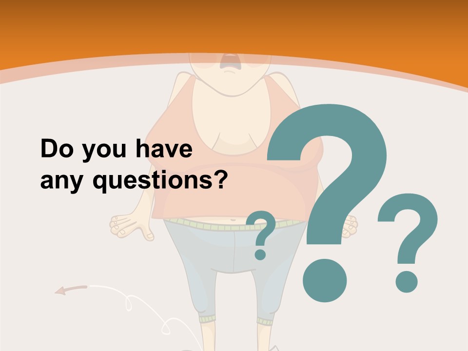 Obesity Cartoon Diet PowerPoint Template