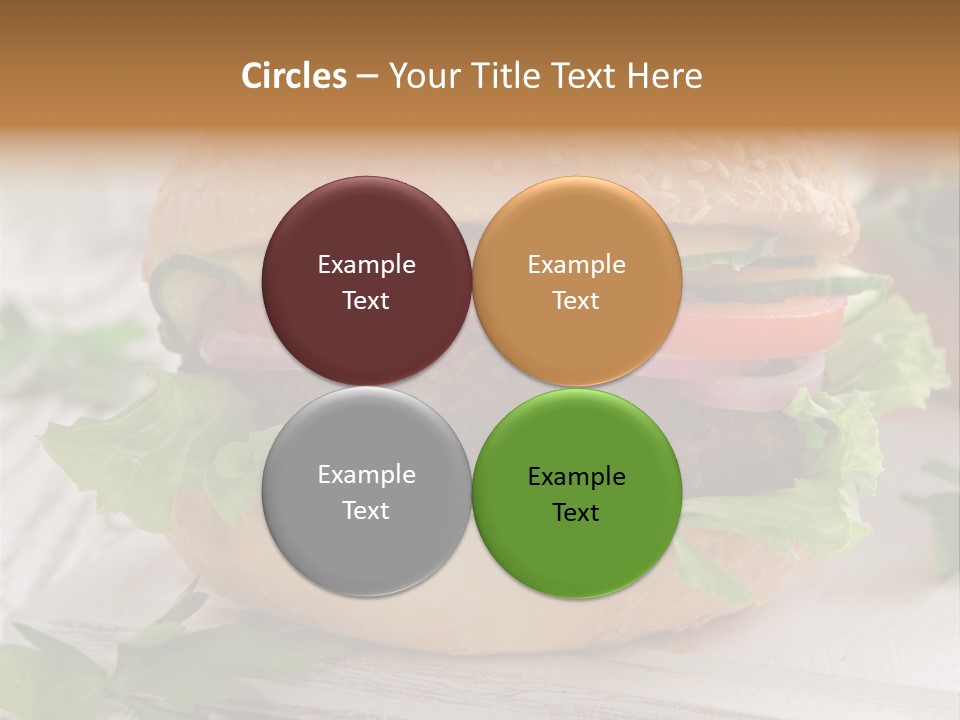 Hamburger Fat Grilled PowerPoint Template