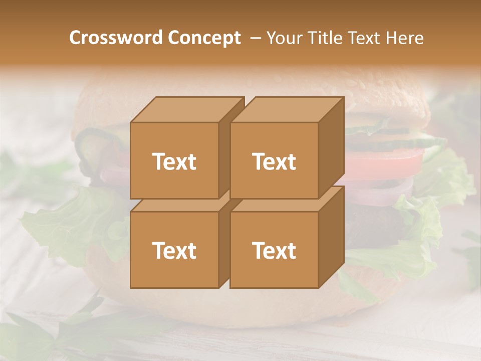 Hamburger Fat Grilled PowerPoint Template