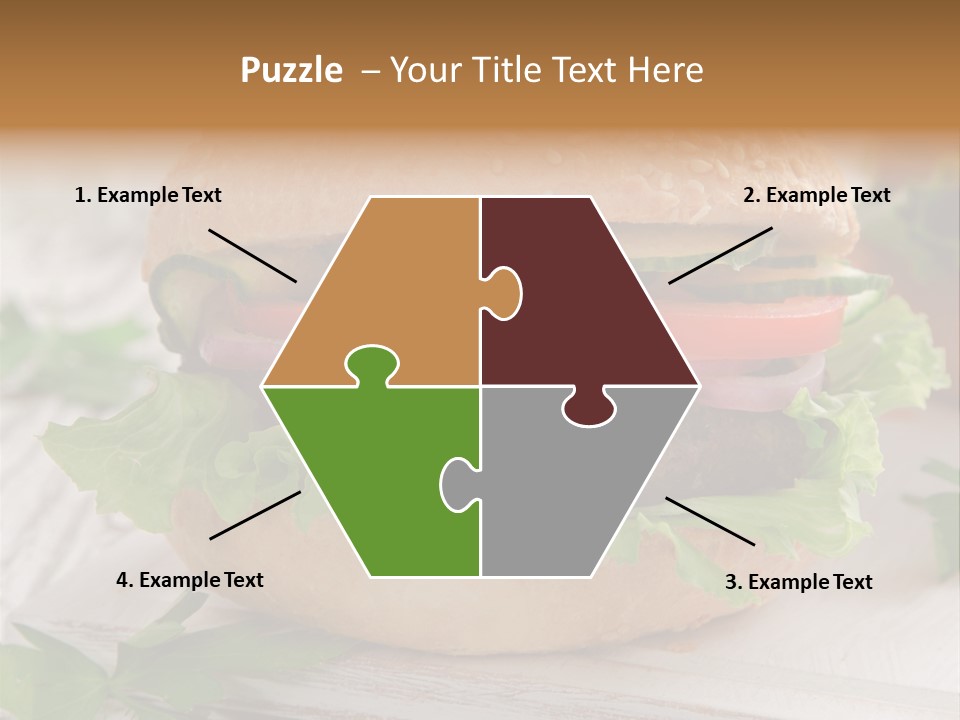 Hamburger Fat Grilled PowerPoint Template